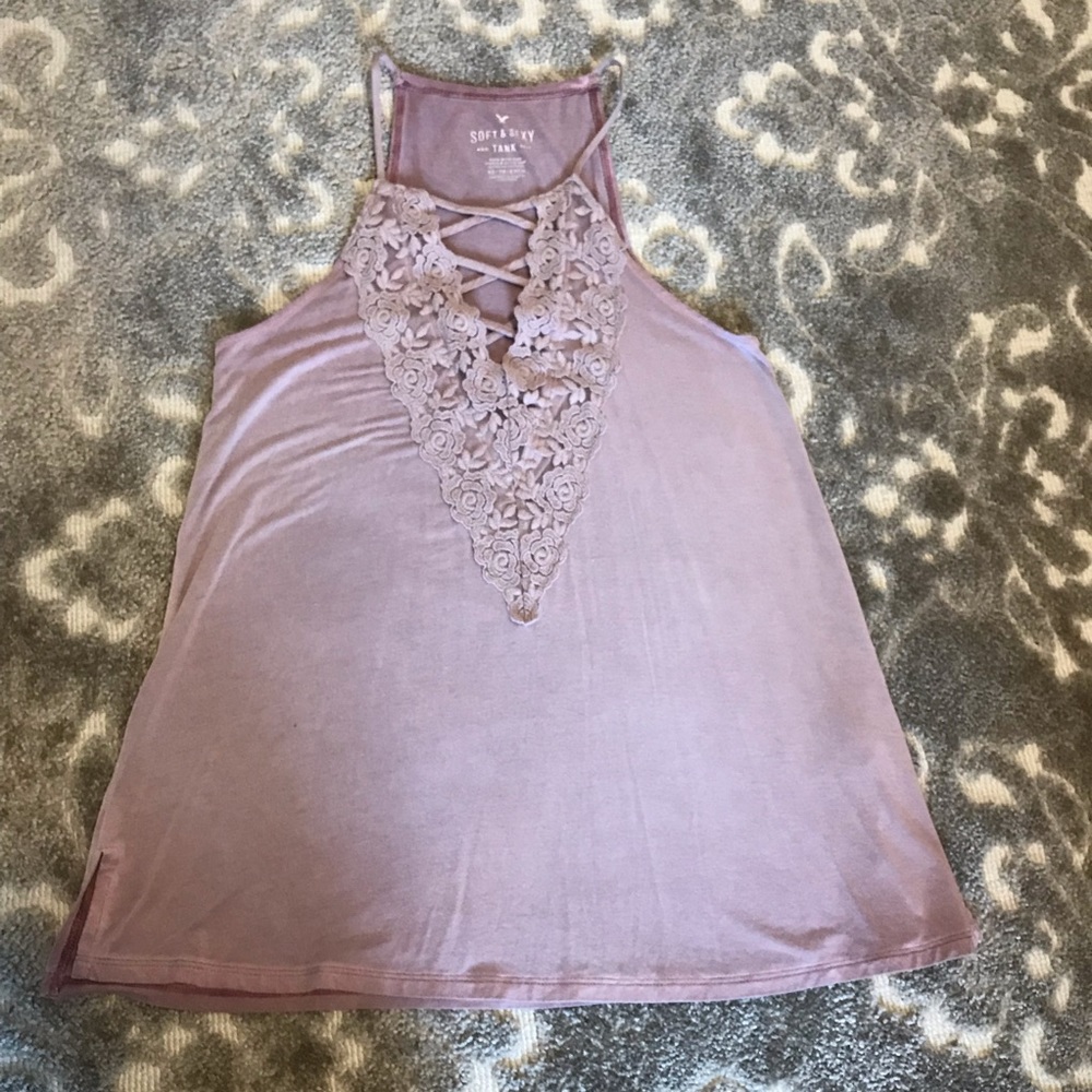 AMERICAN EAGLE Lace Criss-Cross Top